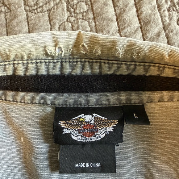 Men’s Harley-Davidson Gray Button-Up Jacket, size L - Picture 5 of 5
